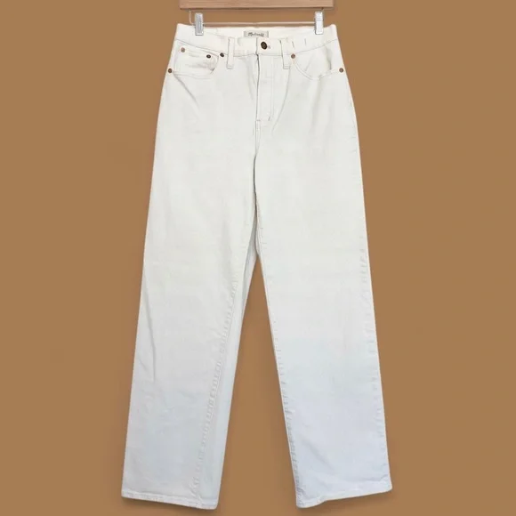 MADEWELL The Perfect Vintage Wide Leg Jeans in Vintage Canvas Ivory Cream